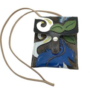 Mini bolso de cuero, Plumas