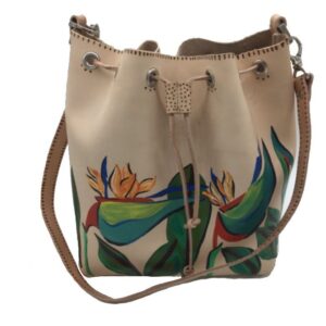Bolso de cuero Flor del paraiso