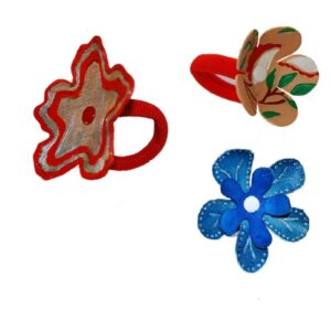 Conjunto de coleteros de flores pintadas 1