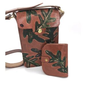 Bolso bandolera de cuero otoño