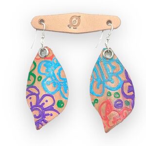 Pendientes alegría floral hoja