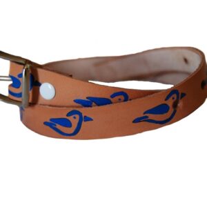 Cinturón con pájaros azules