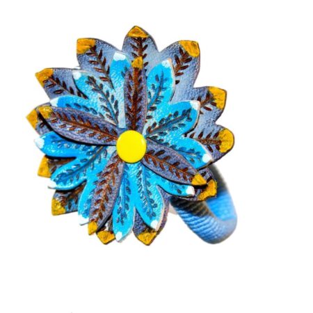 Coletero de piel Flor 4#