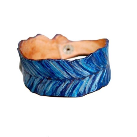 Brazalete de cuero Pluma