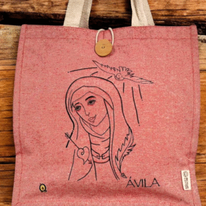 Bolsa de tela silueta de Santa Teresa de Ávila