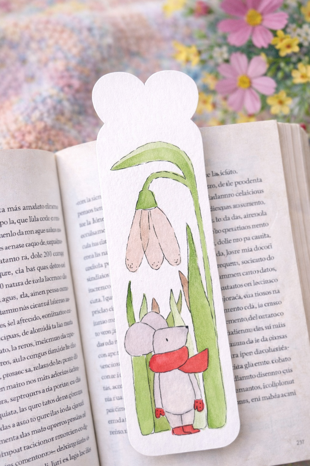 Marcapáginas Artesanal Bajo la campanilla