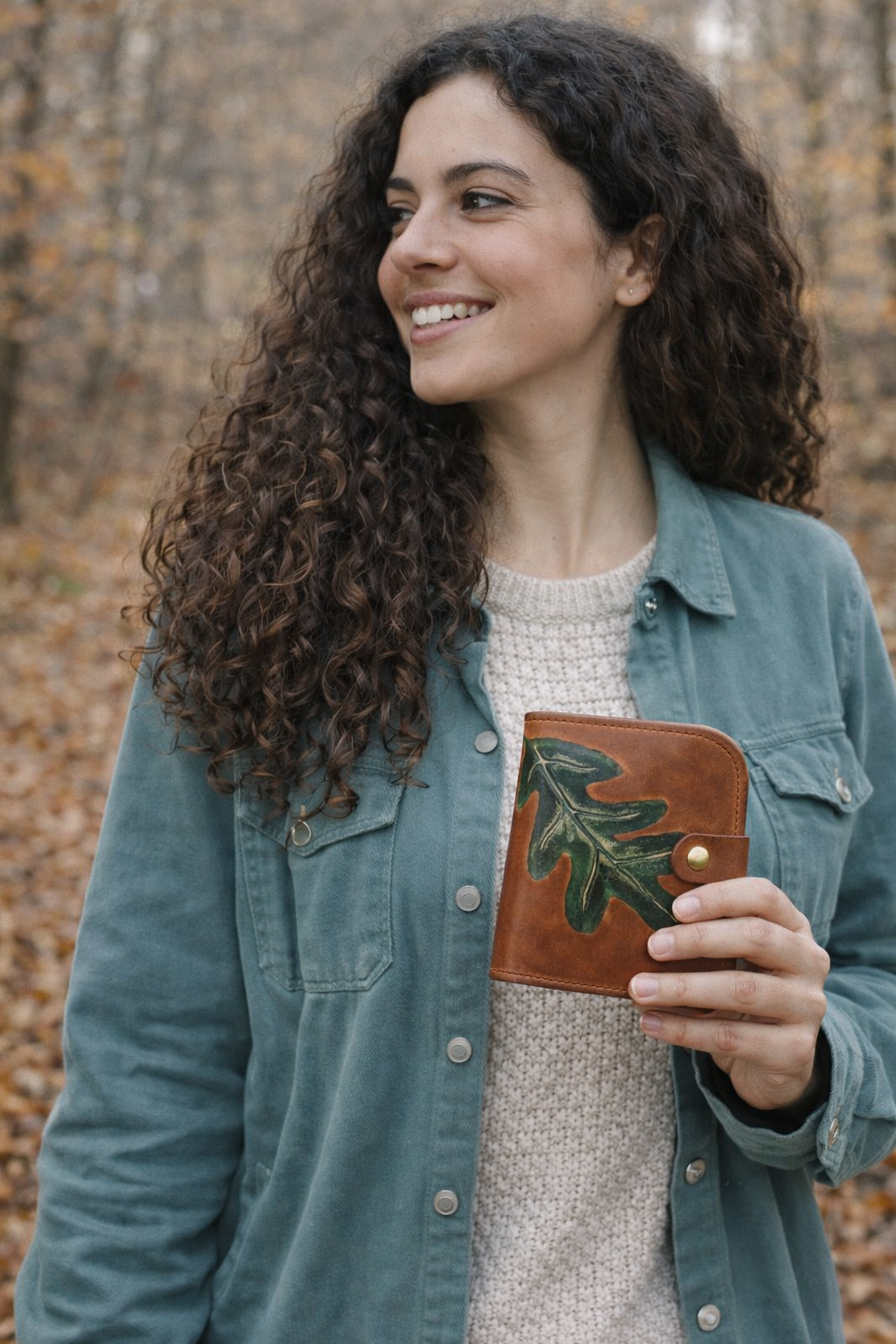 Cartera de cuero Roble de Otoño