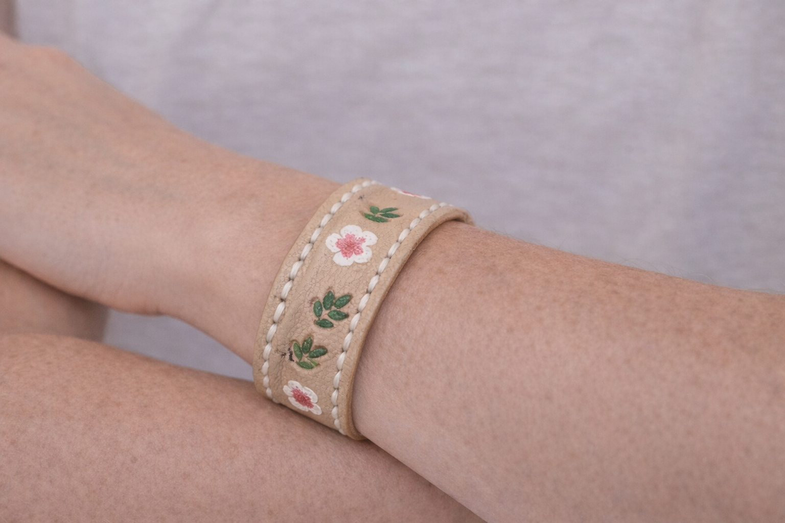 Brazalete de cuero Primavera