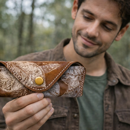 Funda de Gafas de cuero Natura