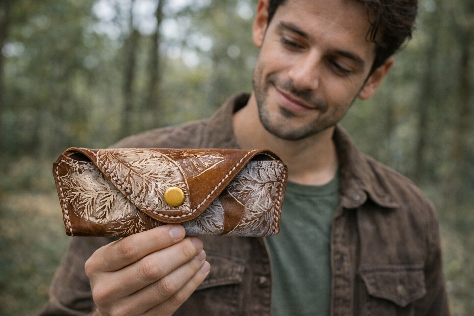 Funda de Gafas de cuero Natura