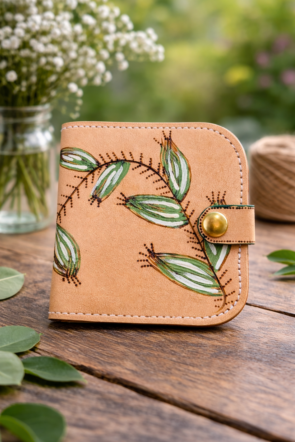 Cartera de cuero Botánica