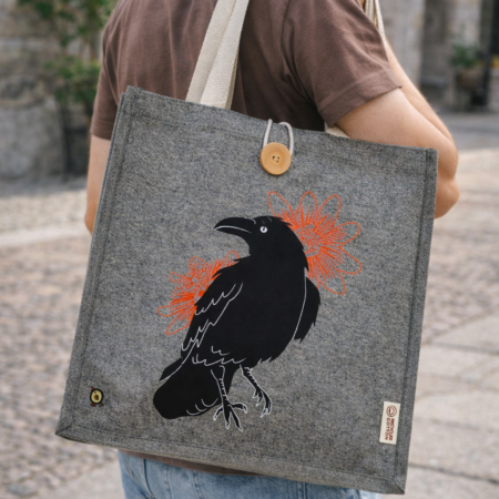 Bolsa de tela Cuervo Floral