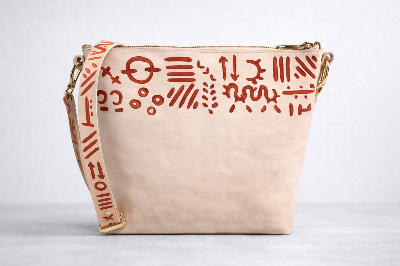 Bolso de cuero étnico