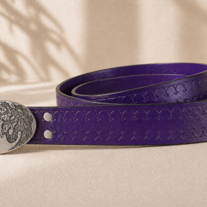 Cinturón de cuero Violeta Sereno