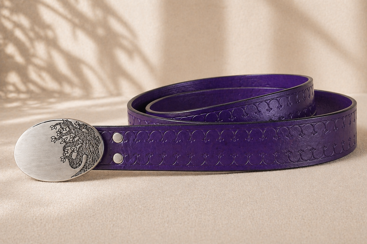 Cinturón de cuero Violeta Sereno