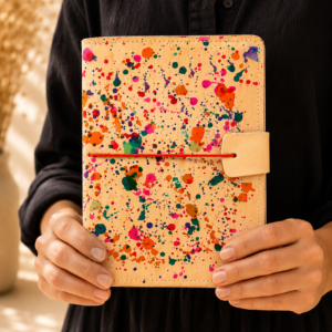 Cuaderno de cuero Salpicaduras de Color