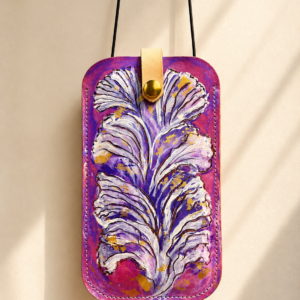 Porta móvil Pluma Violeta