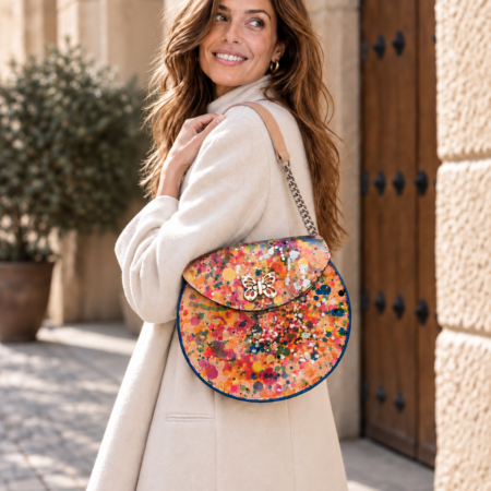 Bolso de cuero Explosión de color