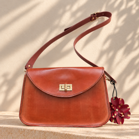 Bolso De Cuero Terracota
